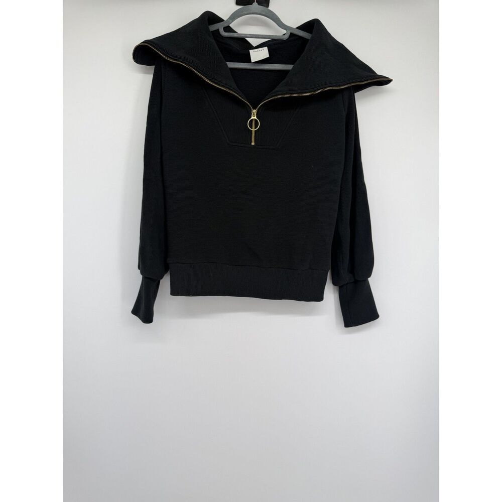 Varley Black Vine Half Zip Sweater Size Small